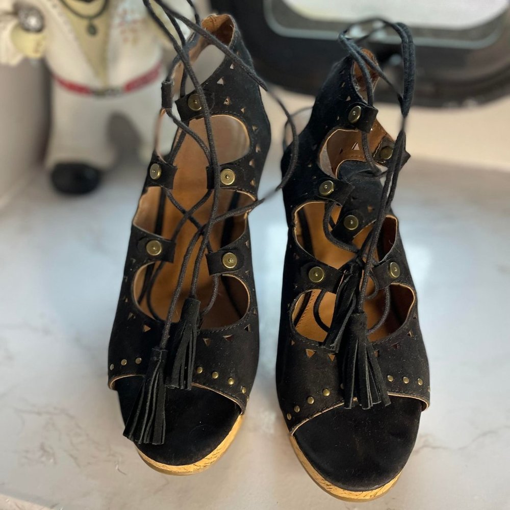 Sexy Suede Platform Sandals